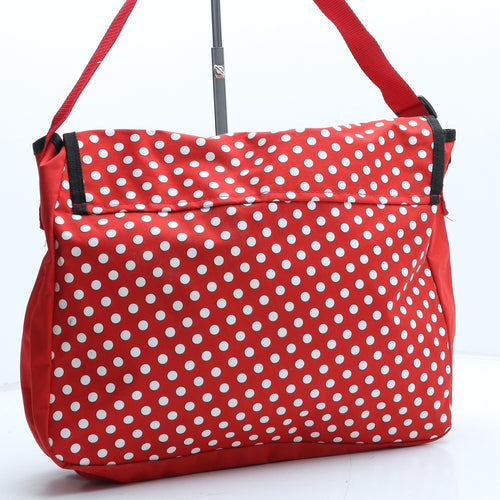 Disney Girls Red Polka Dot Polyester Satchel Size Large Hook & Loop - Minnie Mouse