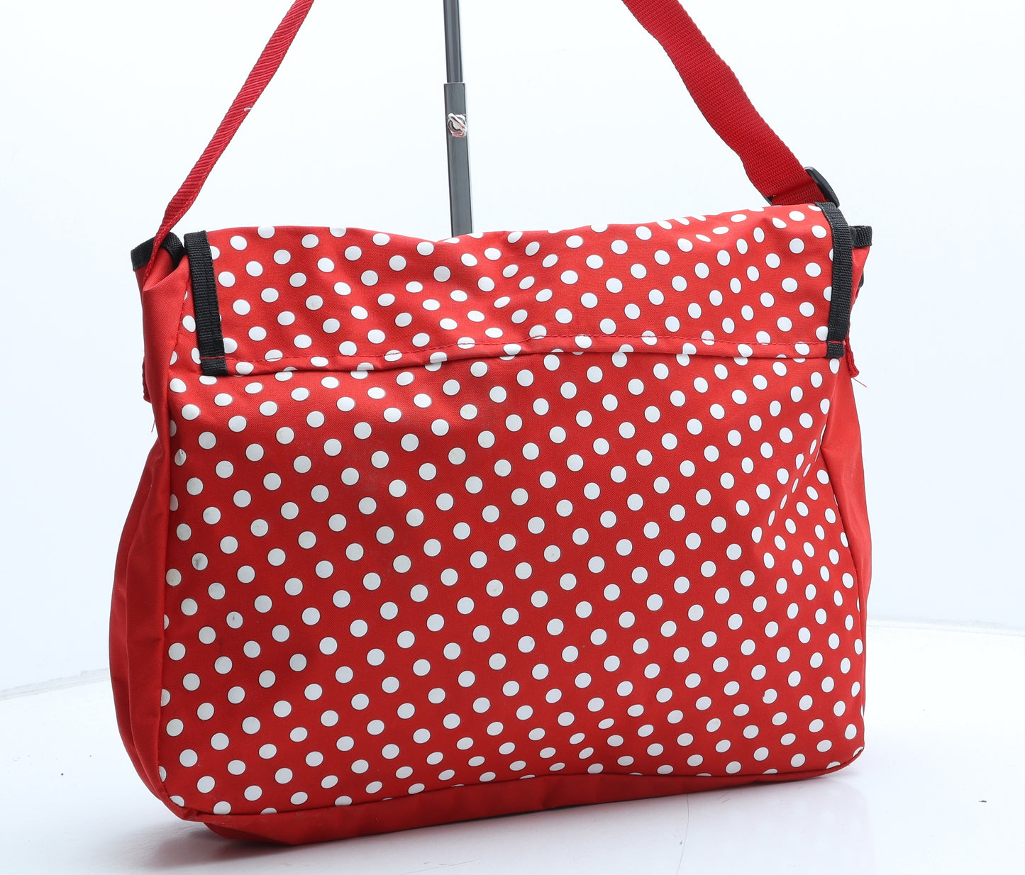 Disney Girls Red Polka Dot Polyester Satchel Size Large Hook & Loop - Minnie Mouse