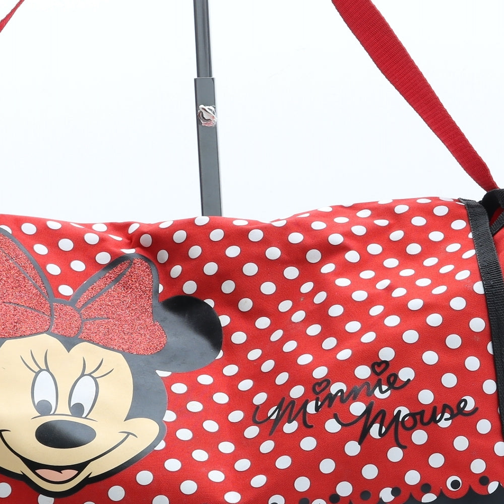 Disney Girls Red Polka Dot Polyester Satchel Size Large Hook & Loop - Minnie Mouse