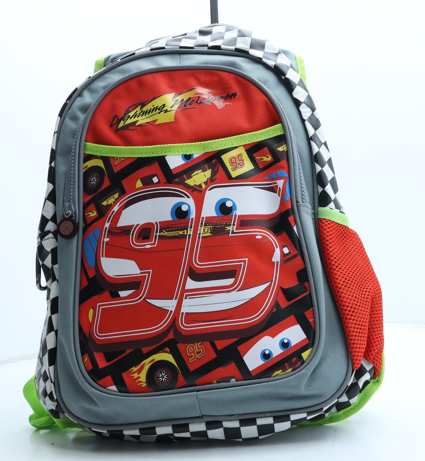Urban Turtle Boys Multicoloured Geometric Polyester Backpack Size Large Zip - Lighting McQueen