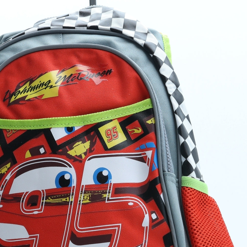 Urban Turtle Boys Multicoloured Geometric Polyester Backpack Size Large Zip - Lighting McQueen