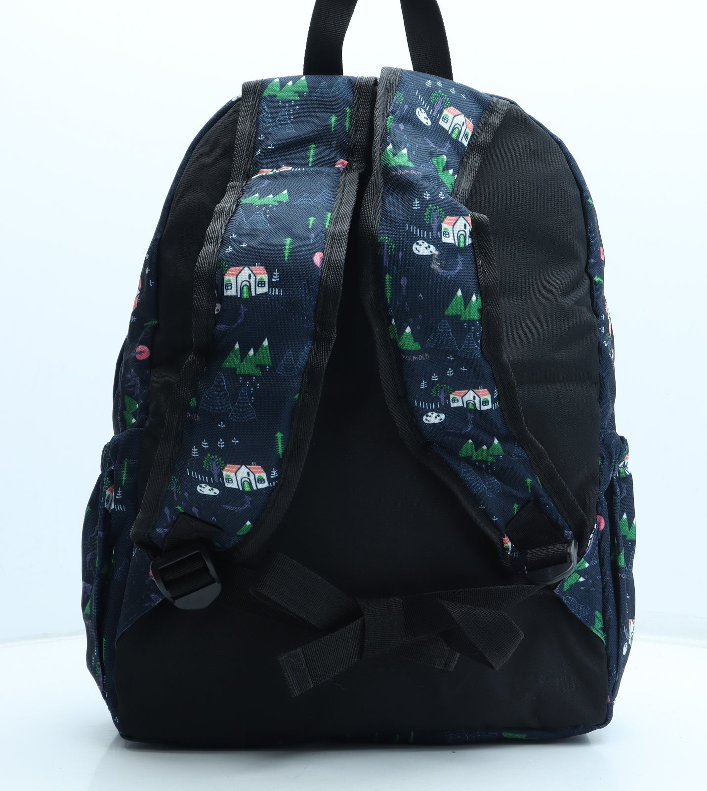 Moimoln Girls Multicoloured Geometric Polyester Backpack Size Large Zip