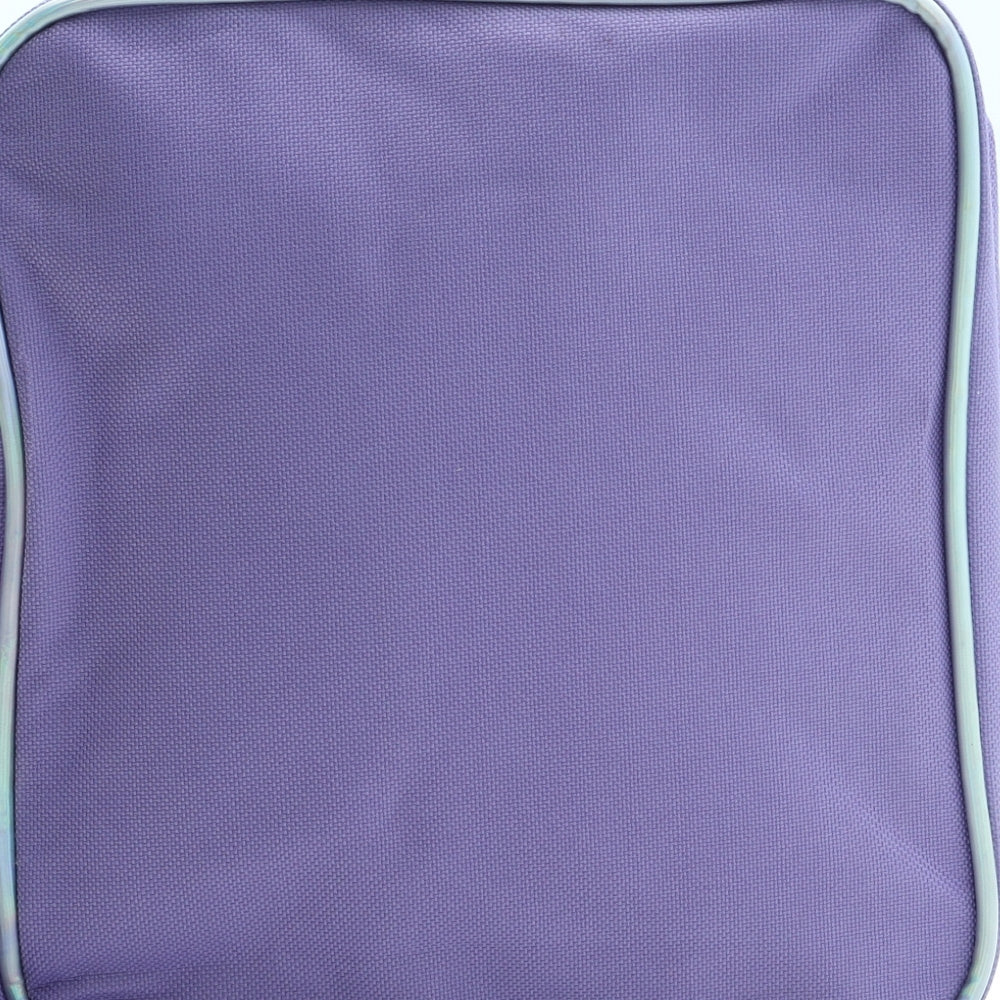 Preworn Girls Purple Geometric Polyester Top Handle Bag Size Small Zip - H Initial Lunch Bag