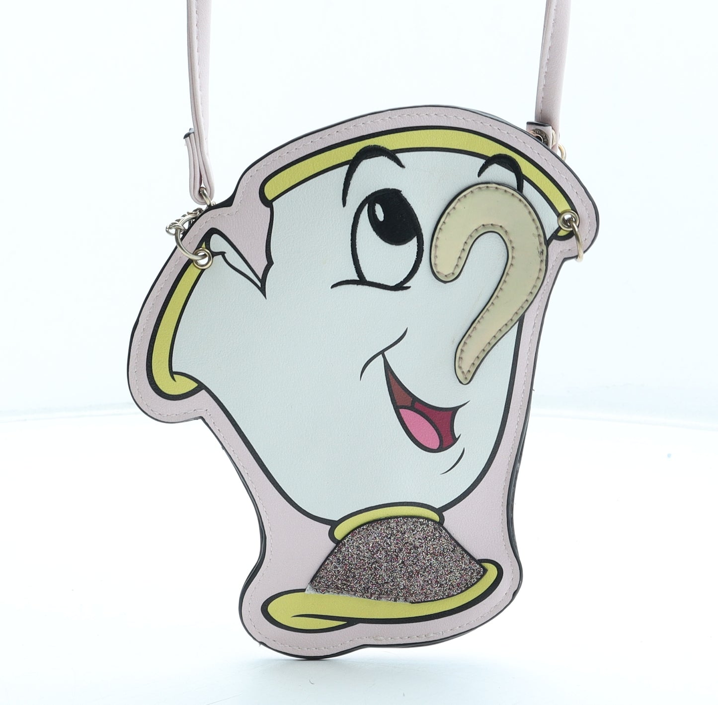 Primark Girls Multicoloured Geometric Polyurethane Crossbody Size Small Zip - Chip Beauty and the Beast