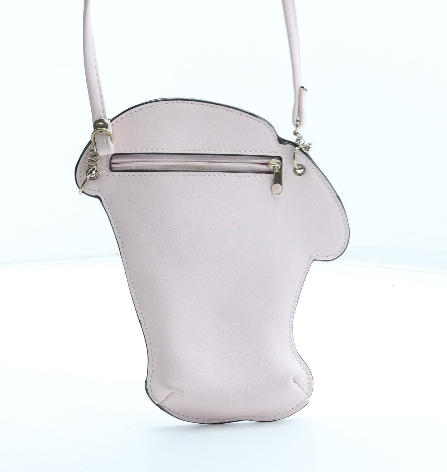 Primark Girls Multicoloured Geometric Polyurethane Crossbody Size Small Zip - Chip Beauty and the Beast
