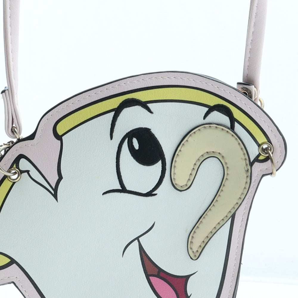 Primark Girls Multicoloured Geometric Polyurethane Crossbody Size Small Zip - Chip Beauty and the Beast