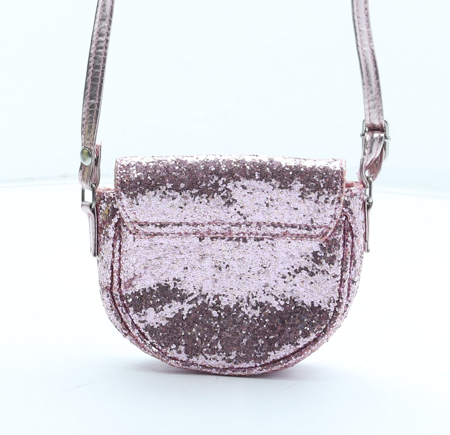 Accessorize Girls Pink Polyester Shoulder Bag Size Small Magnetic - Flower Detail