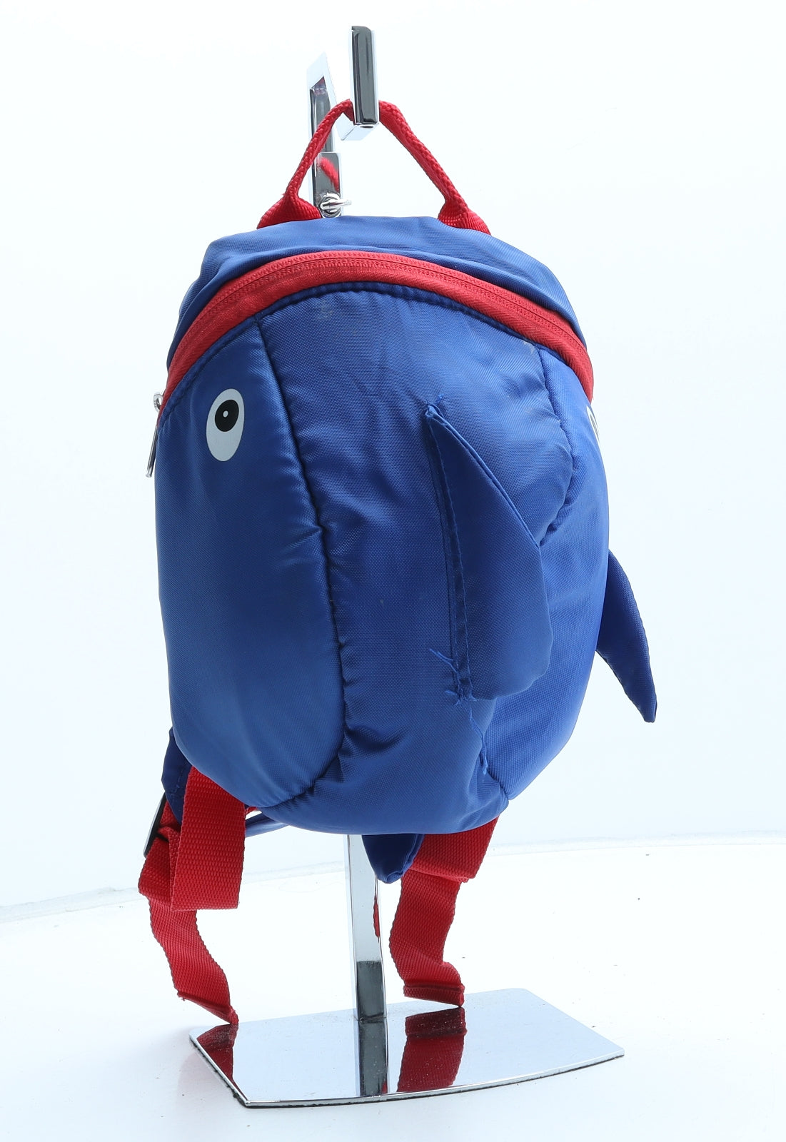 Preworn Boys Blue Polyester Backpack Size Small Zip - Shark
