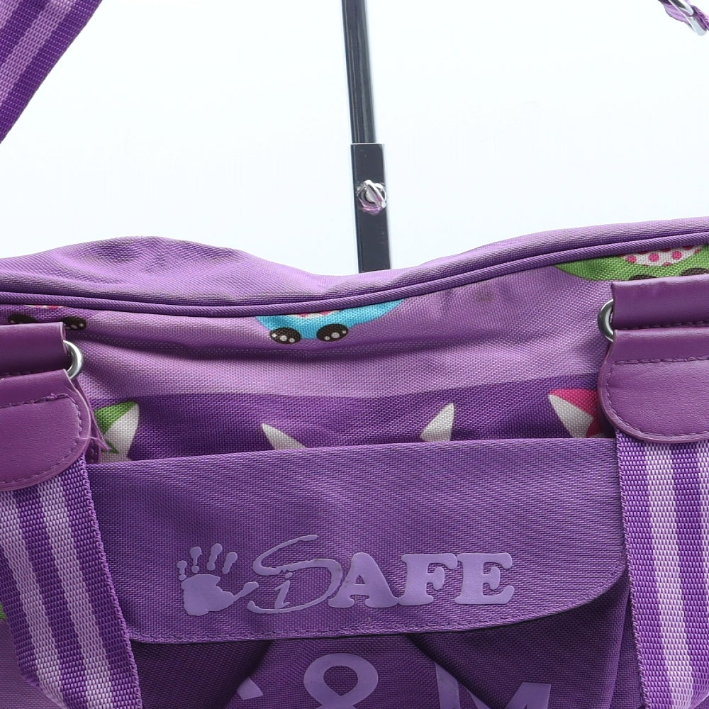 Preworn Womens Purple Geometric Polyester Crossbody Size Large - Fox