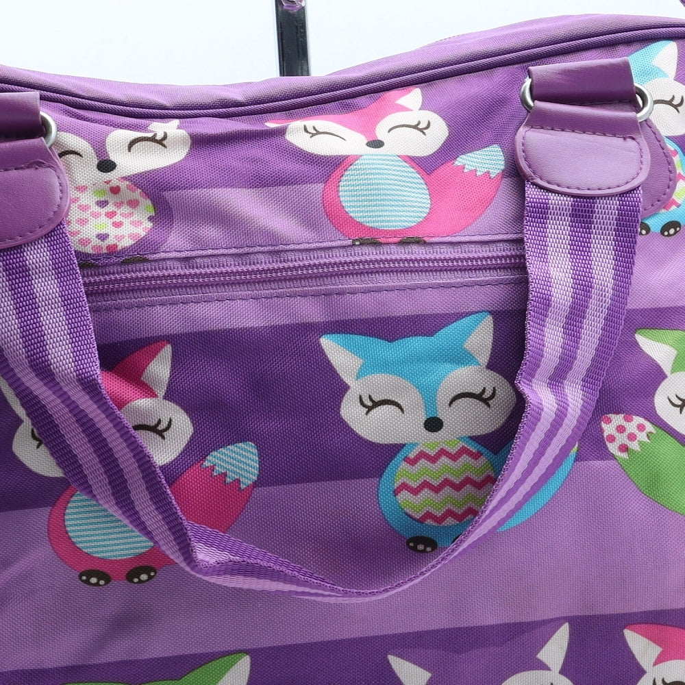 Preworn Womens Purple Geometric Polyester Crossbody Size Large - Fox