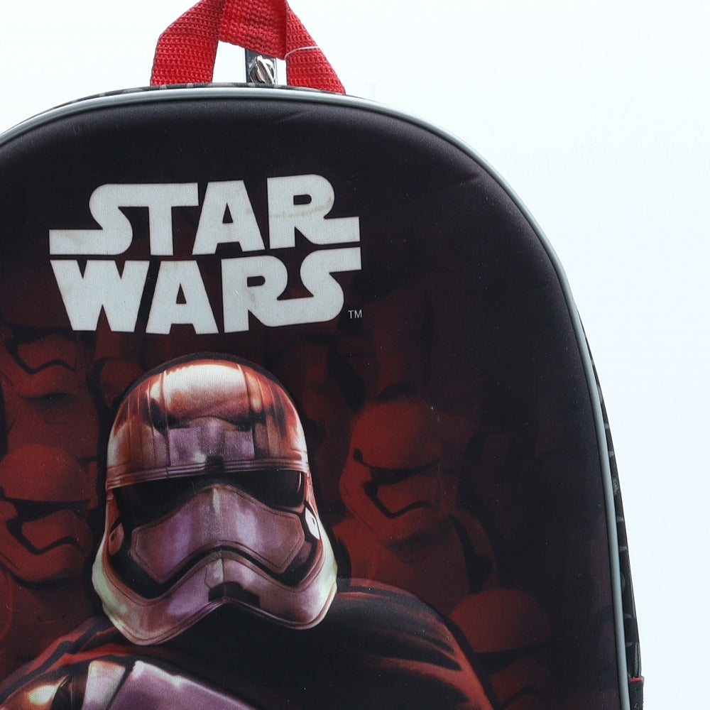 Star Wars Boys Grey Polyester Backpack Size Medium Zip