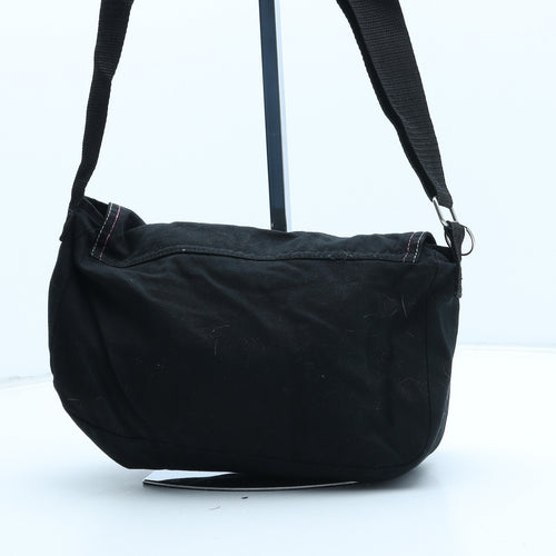 Preworn Girls Black Polyester Crossbody Size Small Hook & Loop