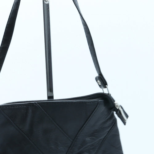 Preworn Womens Black Polyurethane Top Handle Bag Size Small