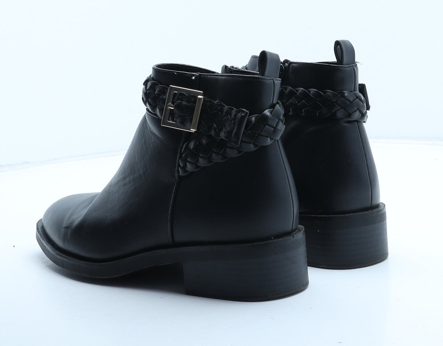 New Look Womens Black Synthetic Biker Boot UK 5