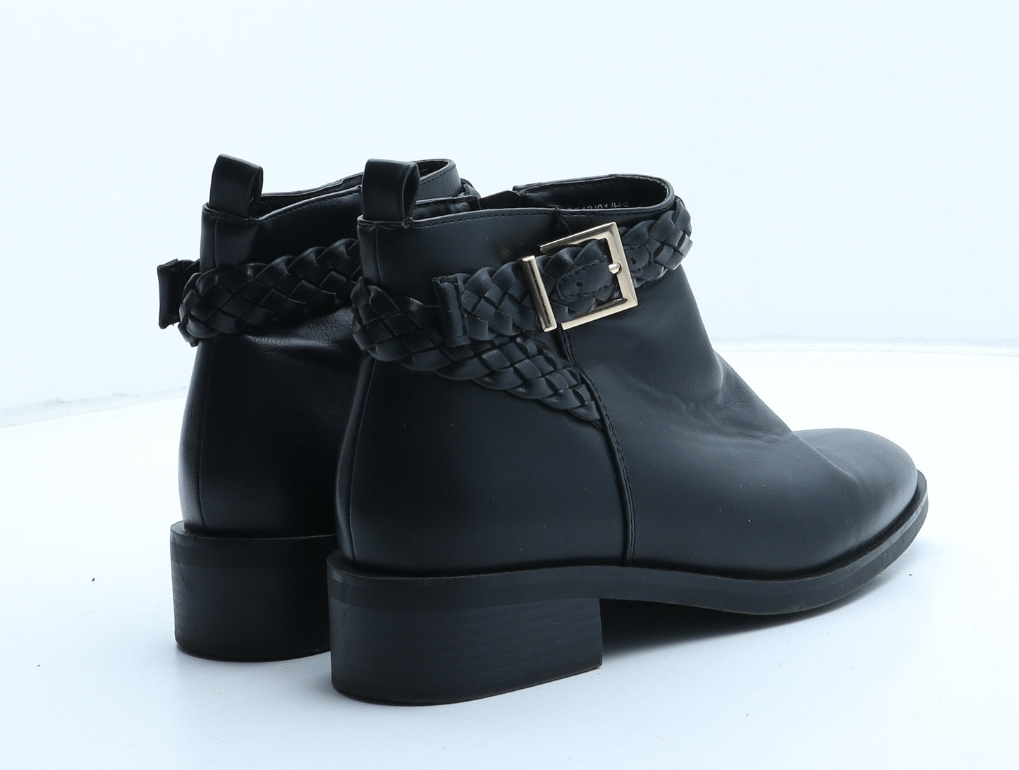 New Look Womens Black Synthetic Biker Boot UK 5