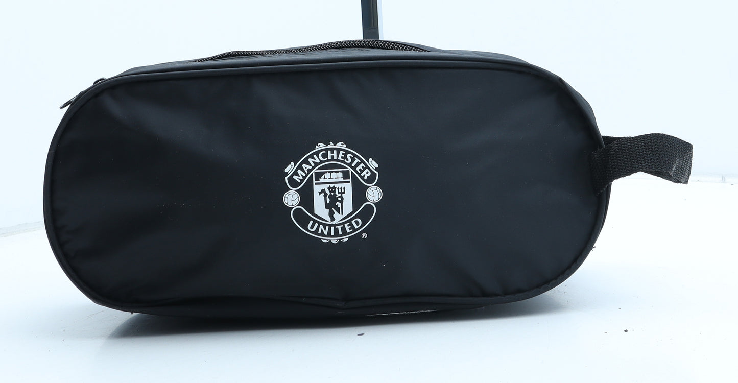 Manchester United Boys Black Polyester Top Handle Bag Size Medium Zip - Boot Bag