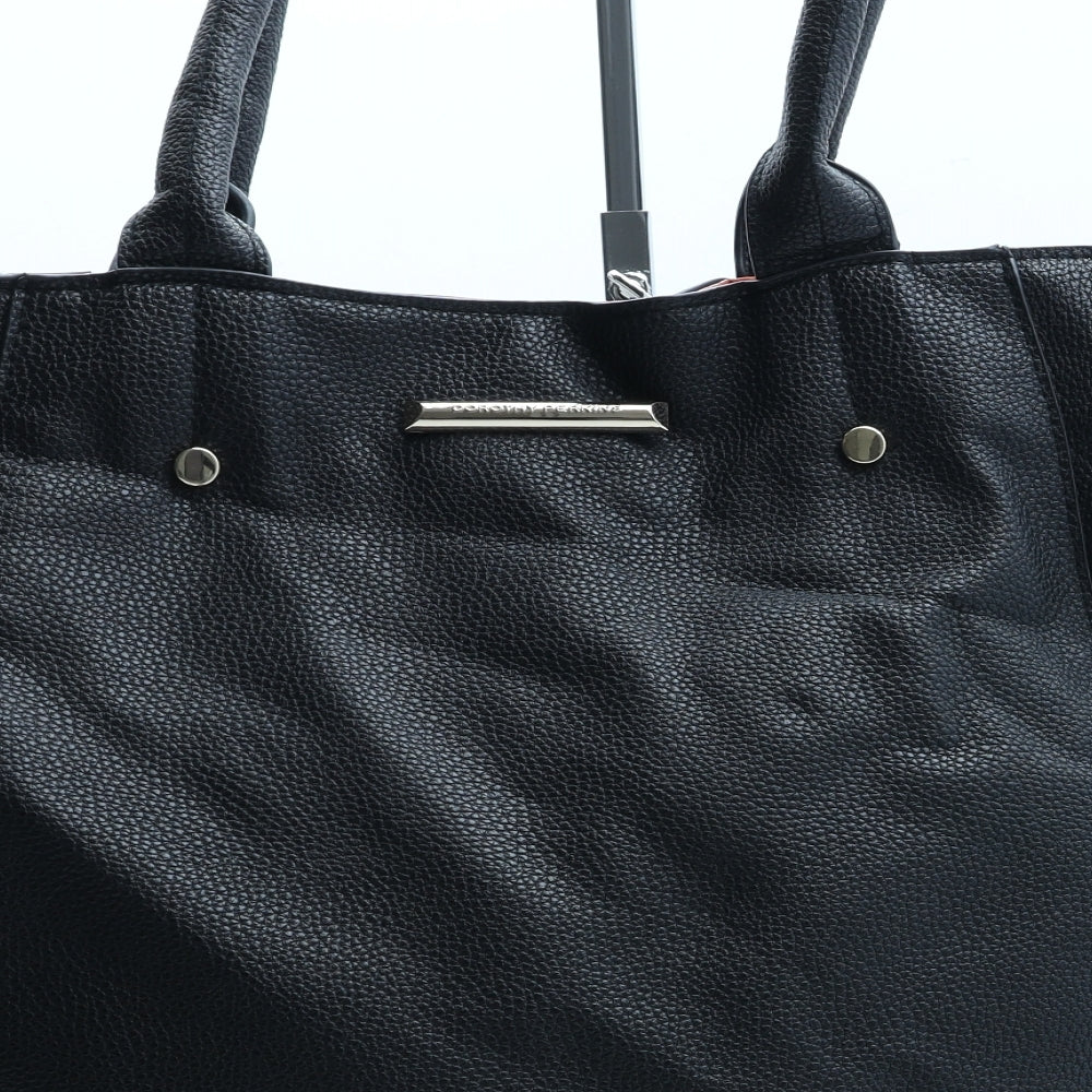 Dorothy Perkins Womens Black Polyurethane Top Handle Bag Size Large