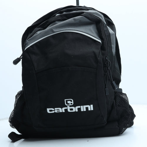 Carbrini Boys Black Polyester Backpack Size Medium Zip