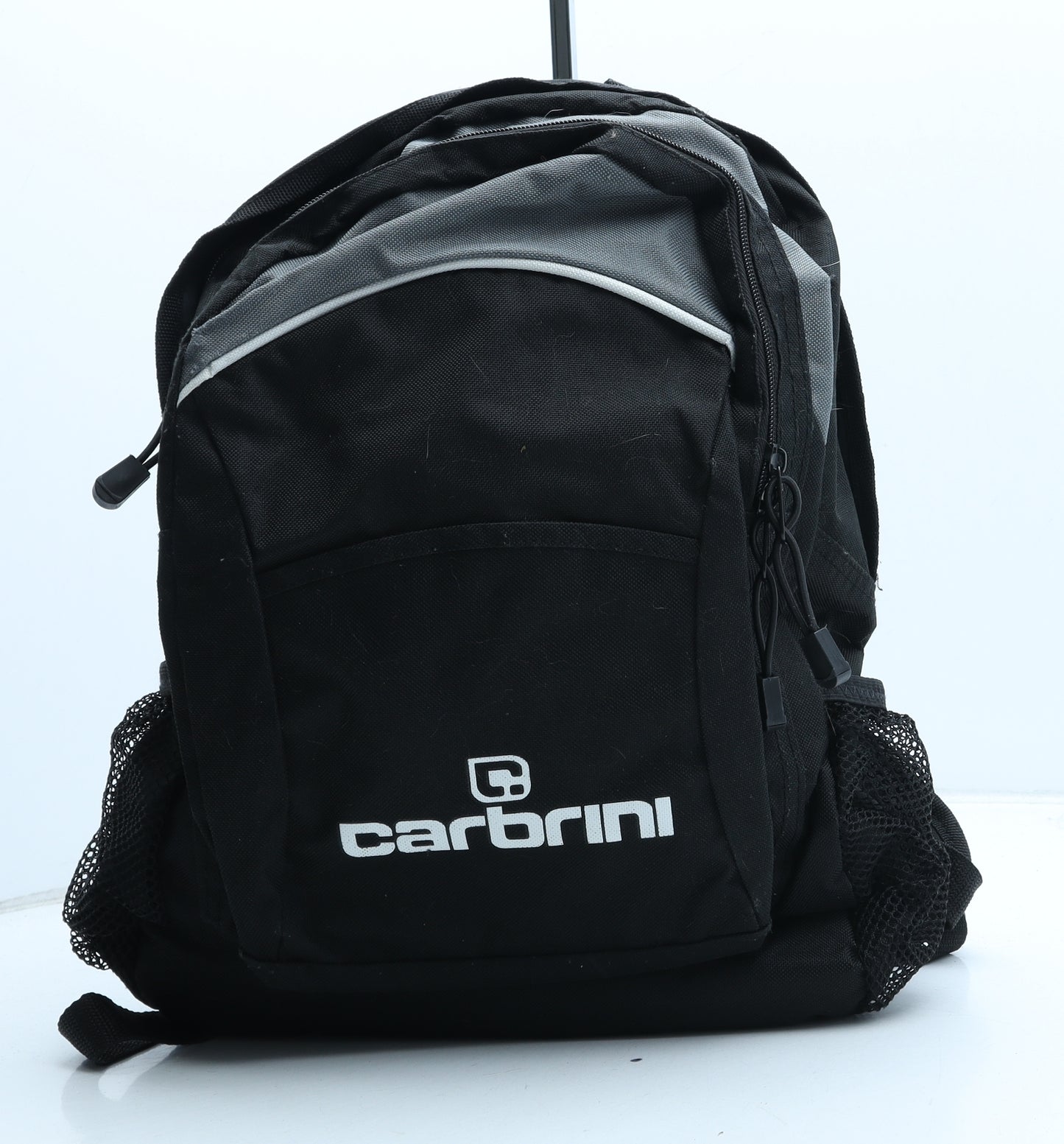 Carbrini Boys Black Polyester Backpack Size Medium Zip