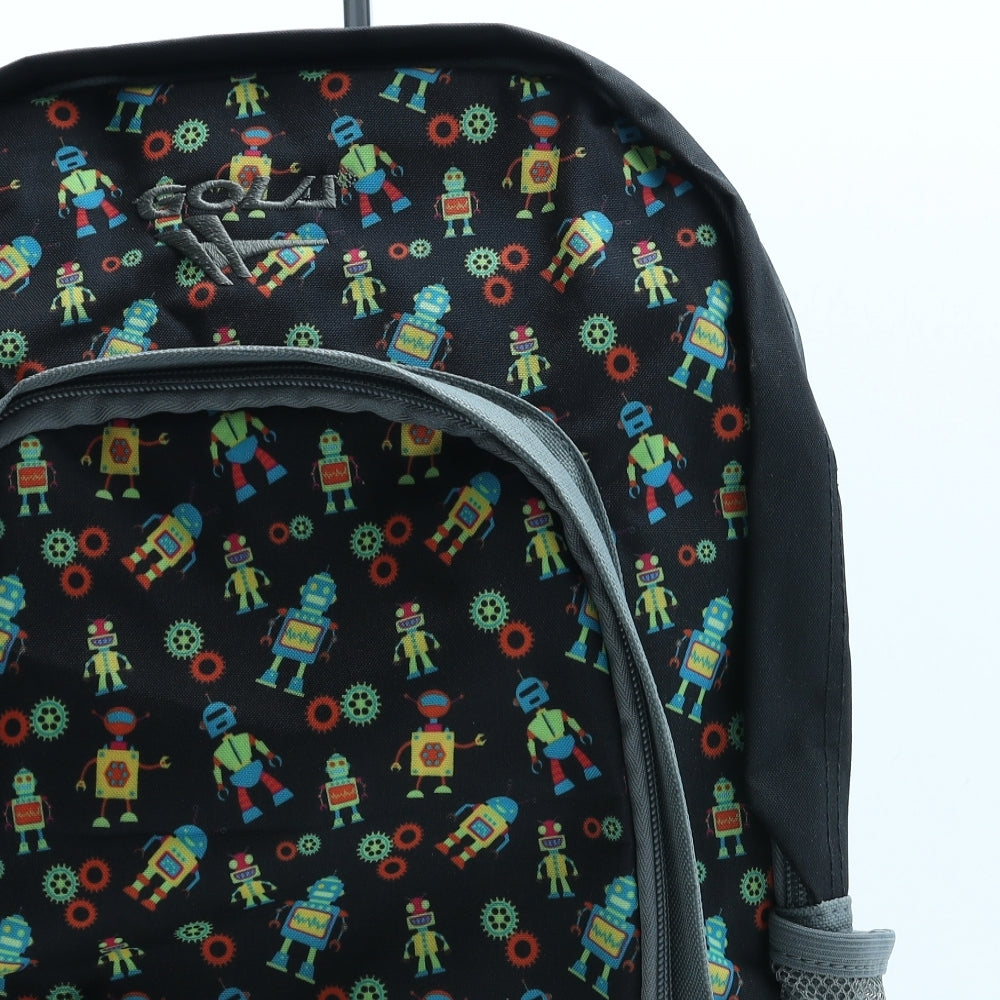 Gola Boys Black Geometric Polyester Backpack Size Medium Zip - Robot