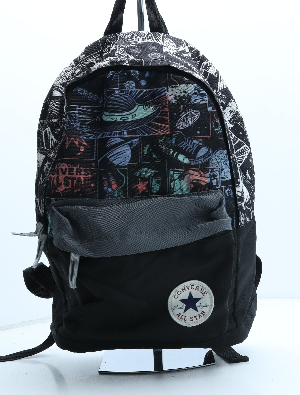 Converse Boys Multicoloured Geometric Polyester Backpack Size Medium Zip