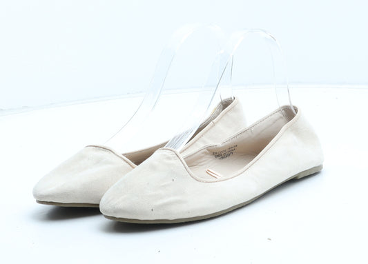 Atmosphere Womens Beige Suede Ballet Flat UK 4
