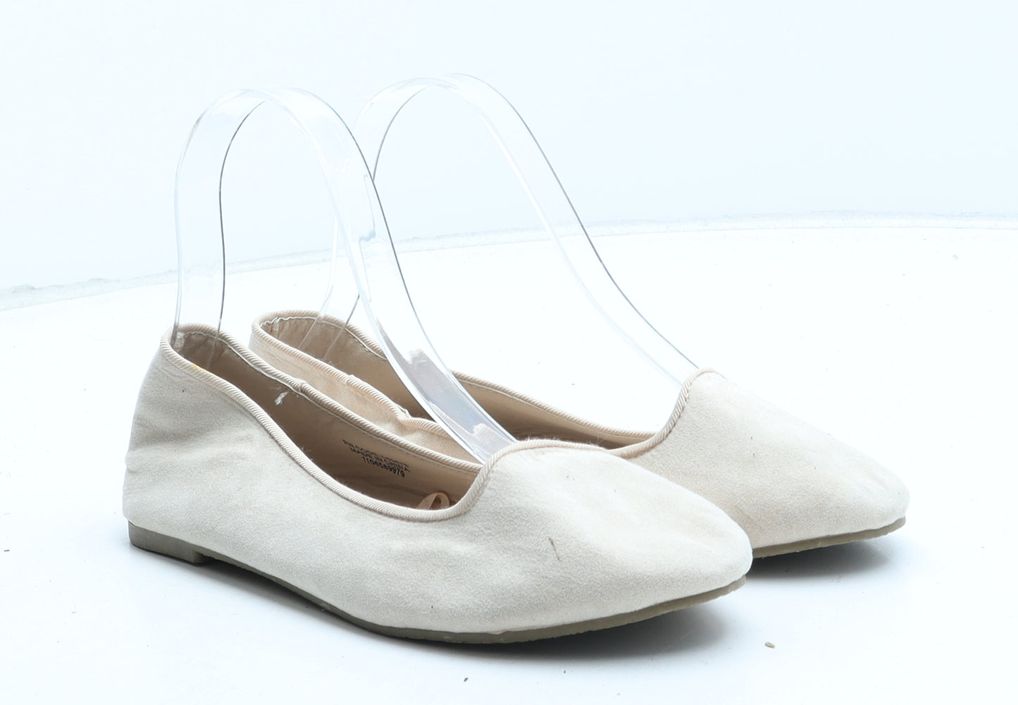 Atmosphere Womens Beige Suede Ballet Flat UK 4