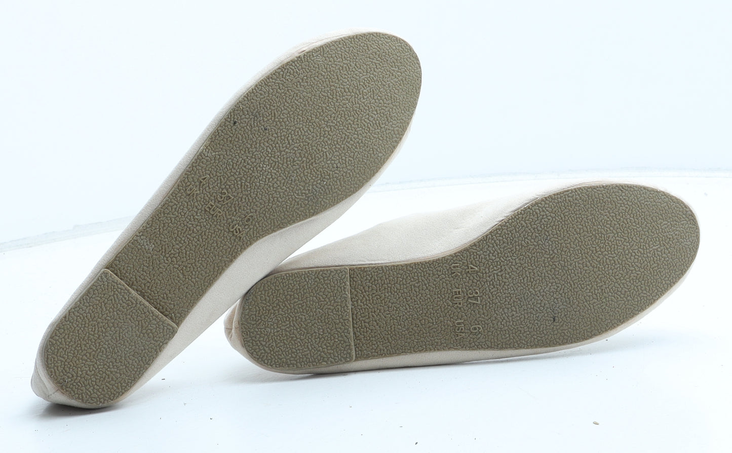 Atmosphere Womens Beige Suede Ballet Flat UK 4