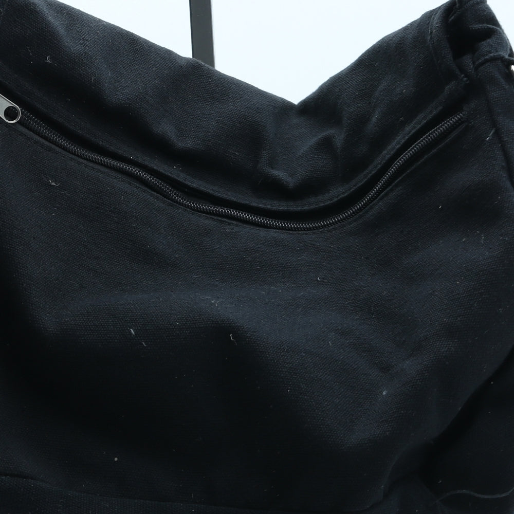 Everything Must Go Womens Black Polyester Crossbody Size Medium - Skull Print Chain Detail