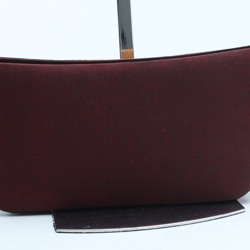 Preworn Womens Red Geometric Polyester Clutch Size Small