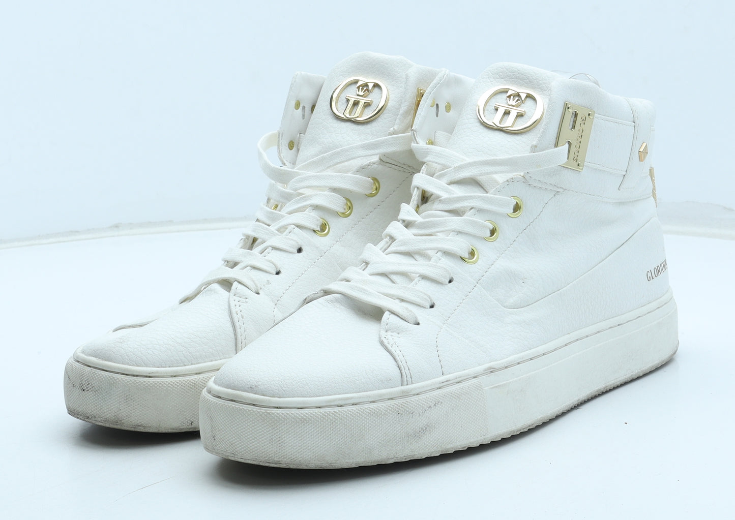 Glorious Mens White Synthetic Trainer UK 10 44 US 11