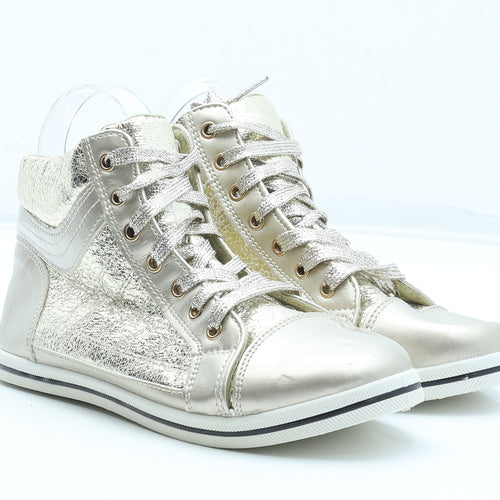 FGM Paris Womens Gold Polyurethane Trainer UK