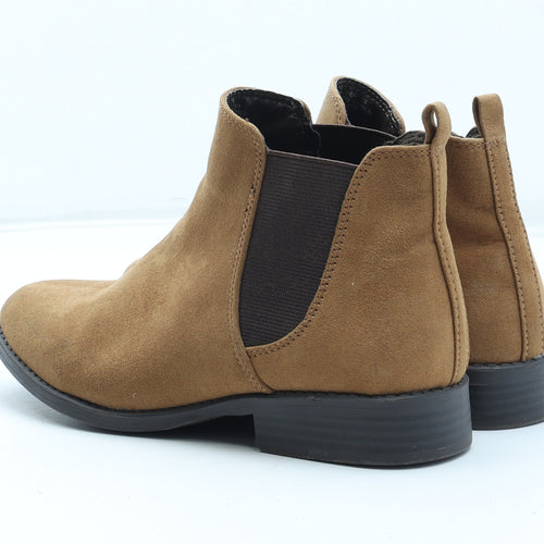 Primark Womens Brown Synthetic Chelsea Boot UK