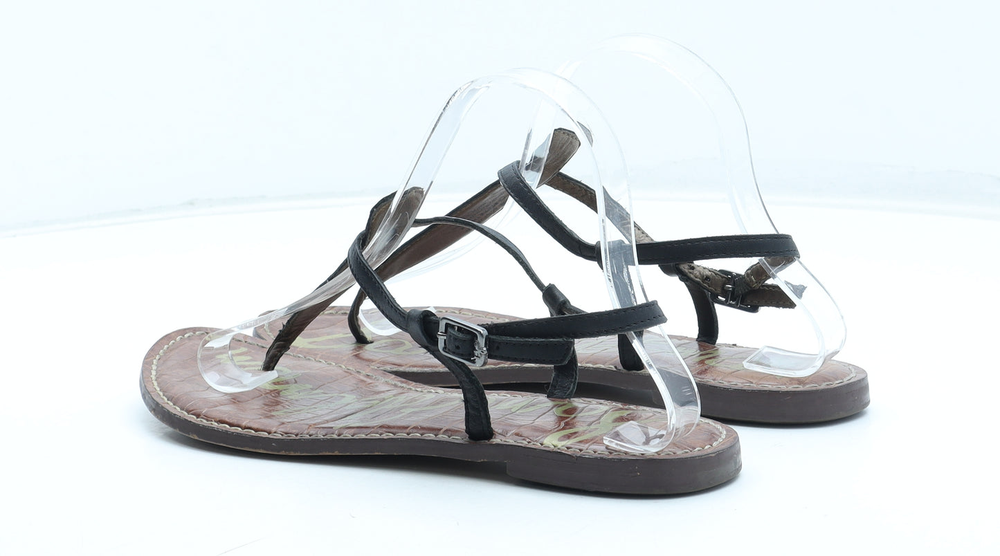 Sam Edelman Womens Brown Leather Thong Sandal UK