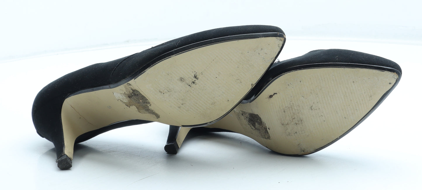 Dorothy Perkins Womens Black Polyester Court Heel UK
