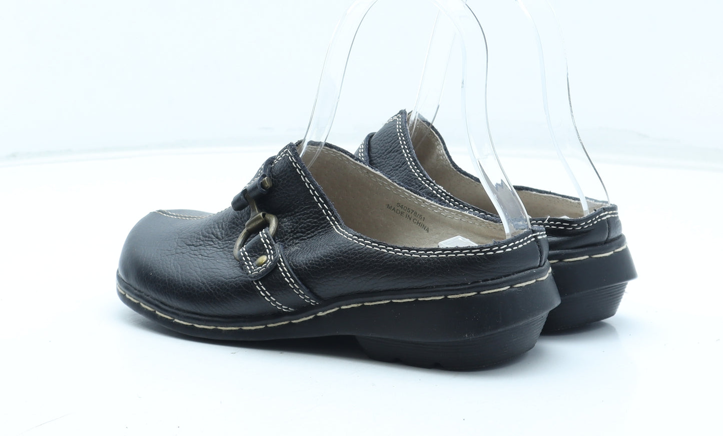 Gluv Your Feet Womens Black Leather Slip On Flat UK