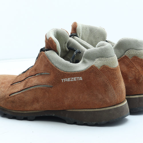Trezeta Womens Orange Leather Bootie Boot UK