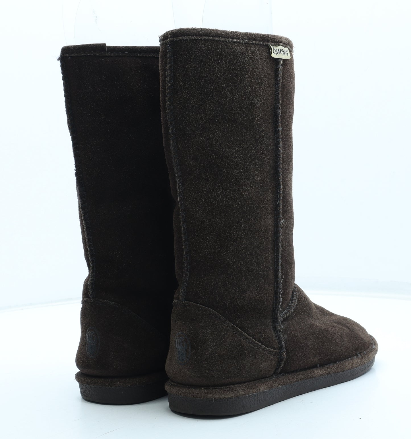 BEARPAW Womens Brown Leather Shearling Style Boot UK