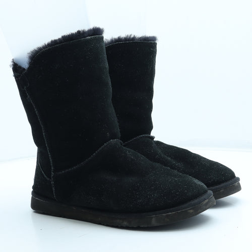 Lamo Womens Black Leather Shearling Style Boot UK
