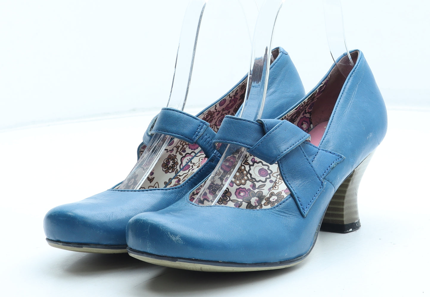 Hush Puppies Womens Blue Leather Court Heel UK