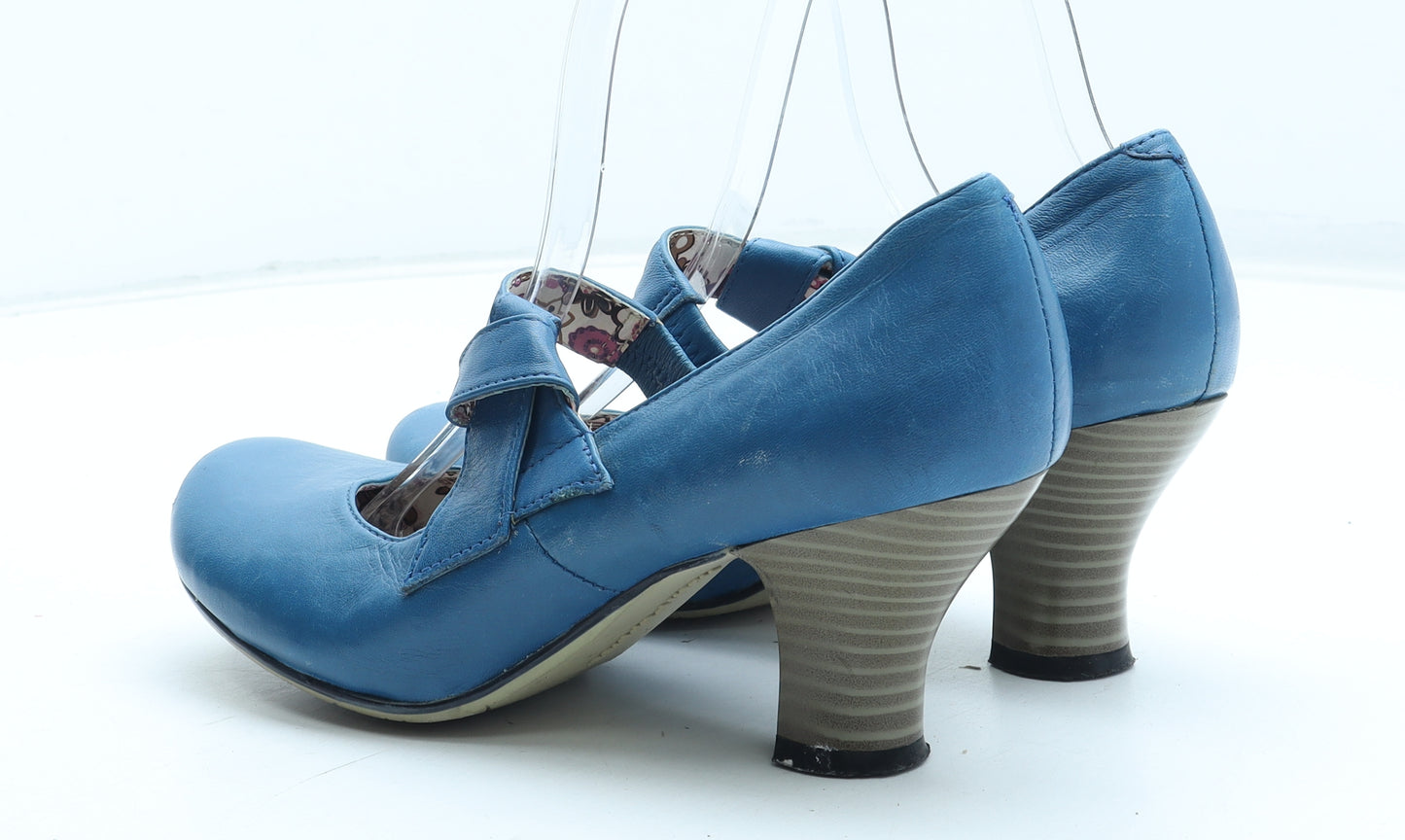 Hush Puppies Womens Blue Leather Court Heel UK
