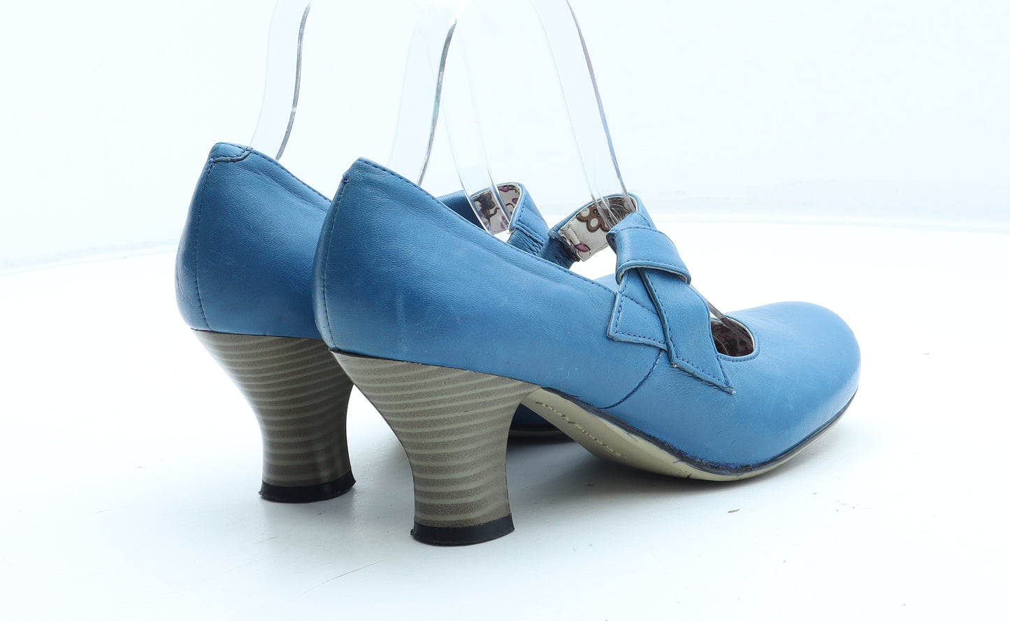 Hush Puppies Womens Blue Leather Court Heel UK