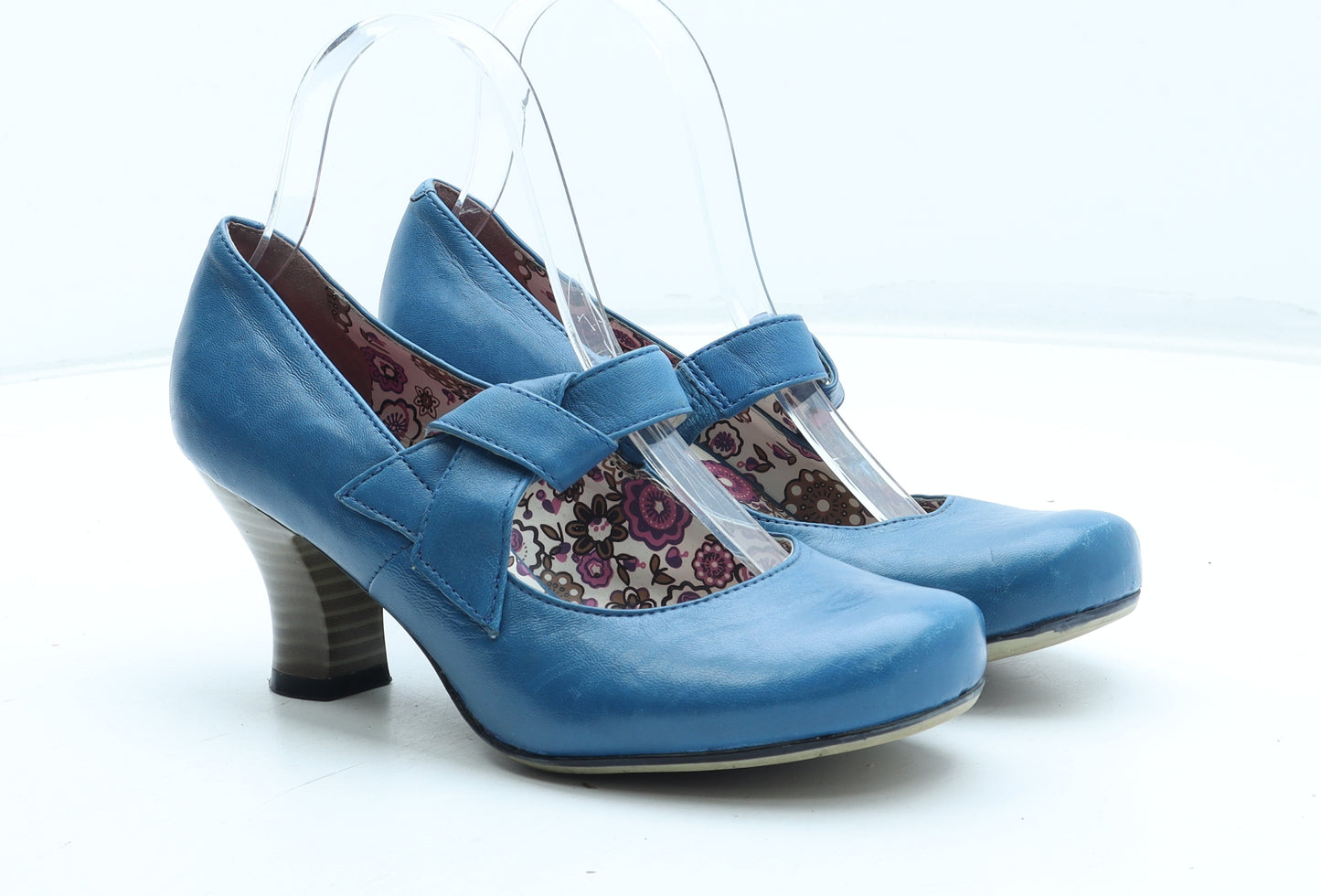 Hush Puppies Womens Blue Leather Court Heel UK