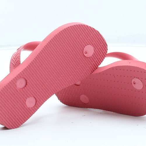 Havaianas Girls Pink Rubber Thong Sandal UK 10 27 - Minnie Mouse
