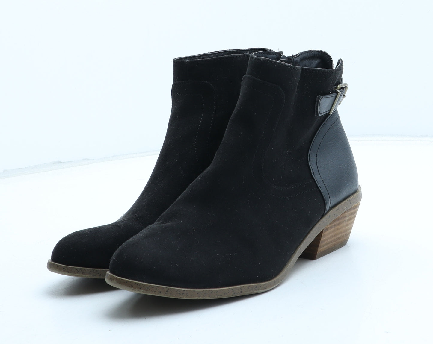 TU Womens Black Synthetic Cowboy Boot UK