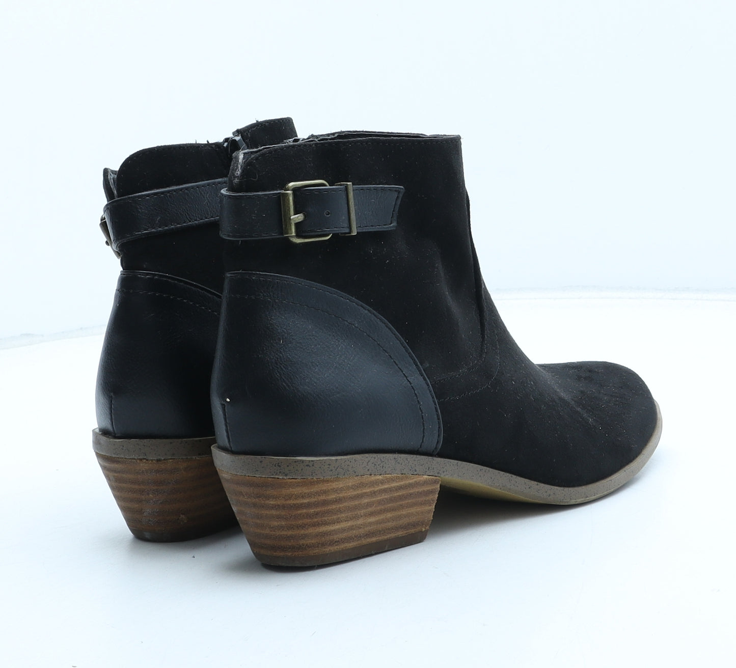 TU Womens Black Synthetic Cowboy Boot UK