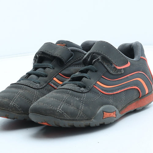 Lonsdale Boys Black Synthetic Trainer UK 13