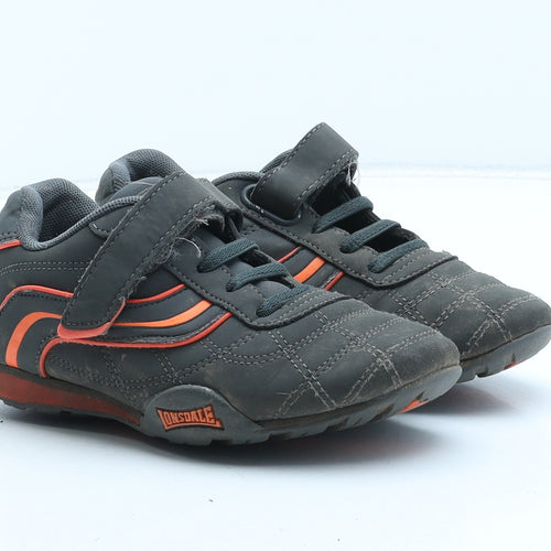 Lonsdale Boys Black Synthetic Trainer UK 13