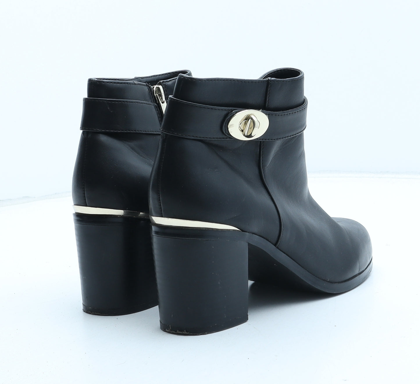 Topshop Womens Black Synthetic Bootie Boot UK