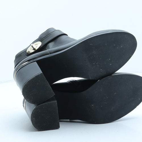 Topshop Womens Black Synthetic Bootie Boot UK
